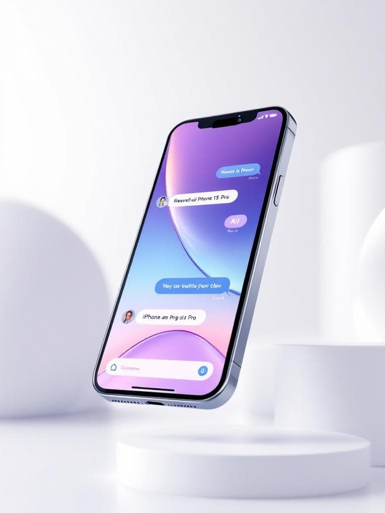 HyperionWave mobile app with AI agent chat interface